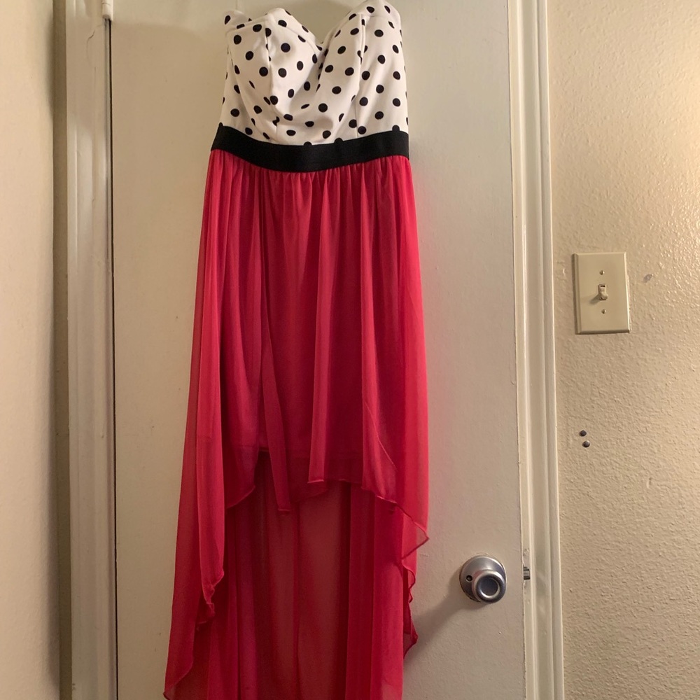 Medium Polka dot and pink dress